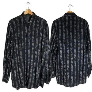 Vintage Versace Classic V2 Men's Size 39 Long Sleeve Patterned Button Down Shirt